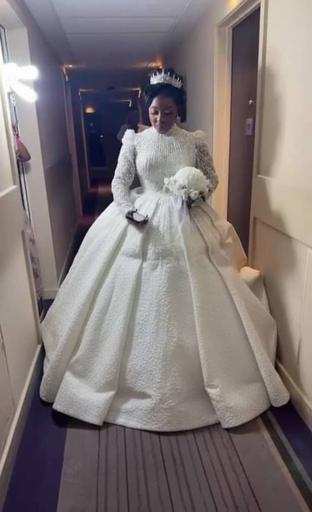 Original wedding gown photo taken with a phone camera